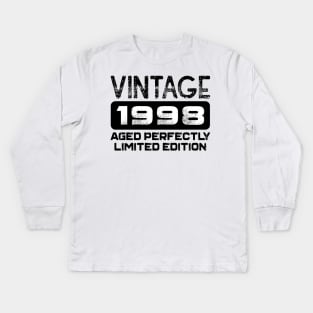 Birthday Gift Vintage 1998 Aged Perfectly Kids Long Sleeve T-Shirt